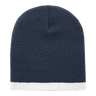 Decky Acrylic/Polyester Striped Short Beanie | Decky 8007 Navy/White OSFM Beanies