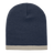 Decky Acrylic/Polyester Striped Short Beanie | Decky 8007 NVY/KHA OSFM Beanies