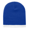 Decky Acrylic/Polyester Striped Short Beanie | Decky 8007 Royal/White OSFM Beanies