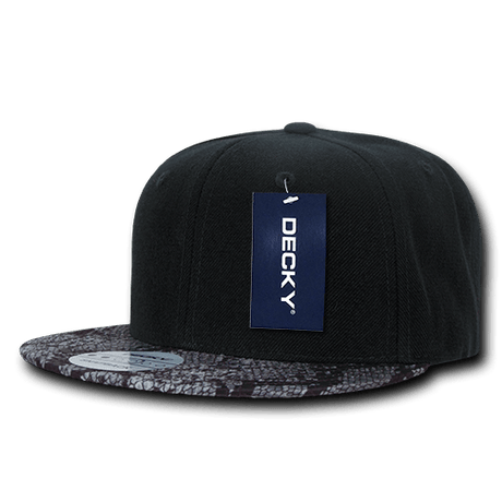 Decky Animal Pattern Snapback | Decky 987 Snake (Black) OSFM