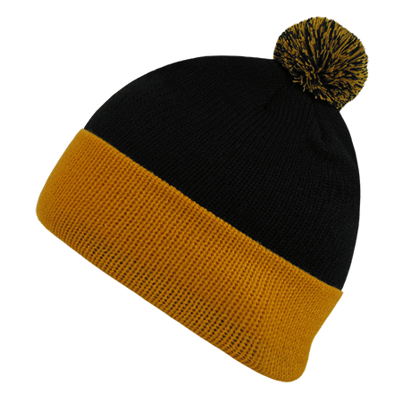 Decky Athletic Pom Pom Beanies | Decky 687 Black/Gold OSFM Beanies