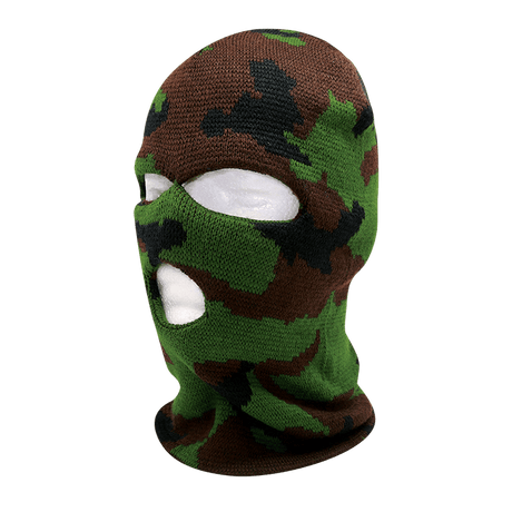Decky Camo 3 Holes Mask | Decky 8032 Woodland OSFM