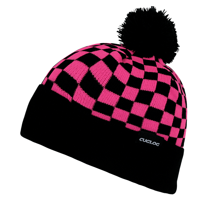 Decky Changbai Checker Beanie | Decky K019 Hot Pink/Black OSFM Beanies
