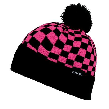 Decky Changbai Checker Beanie | Decky K019 Hot Pink/Black OSFM Beanies