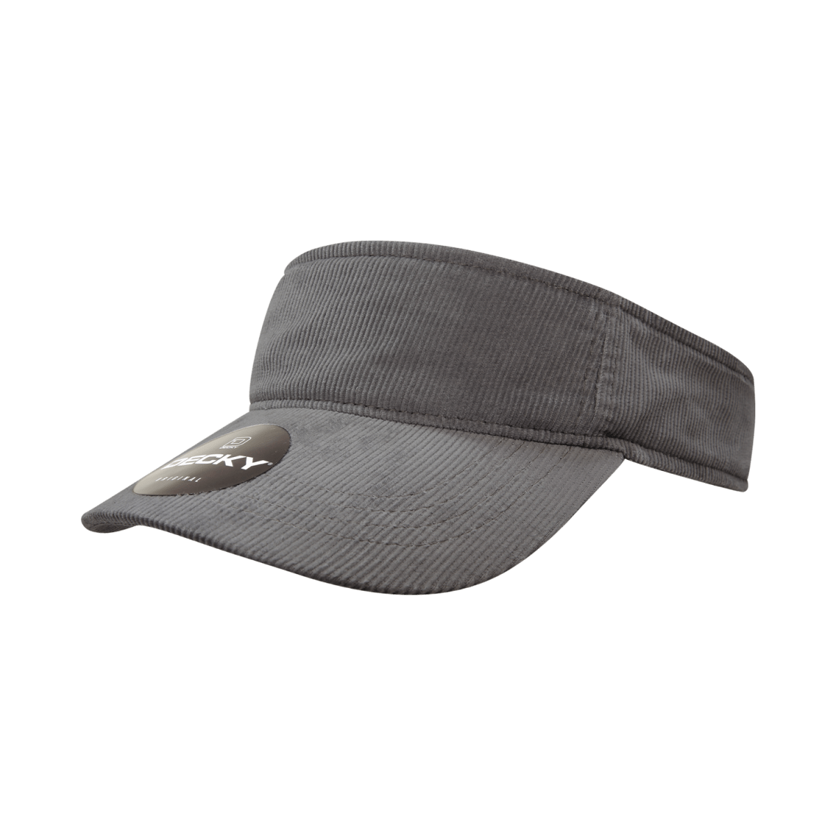 Decky Corduroy Visor | Decky 4004 Charcoal OSFM Visors