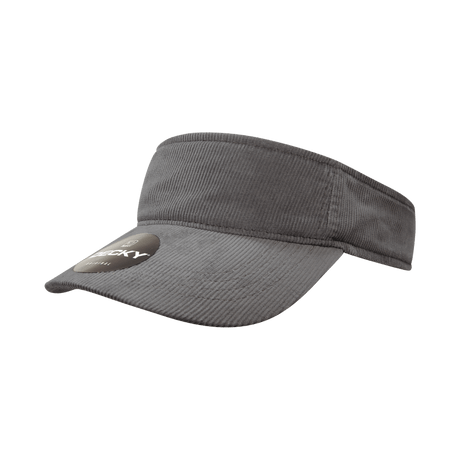 Decky Corduroy Visor | Decky 4004 Charcoal OSFM Visors