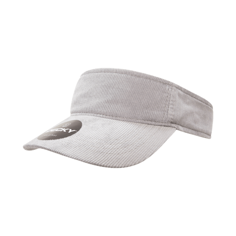 Decky Corduroy Visor | Decky 4004 Grey OSFM Visors