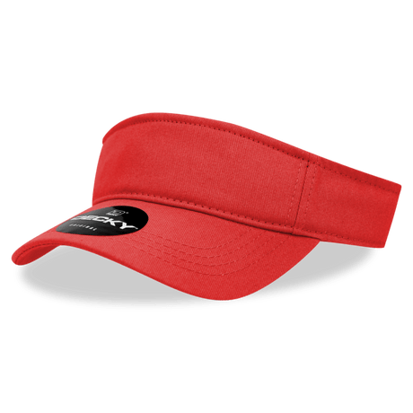 Decky Cotton Visor | Decky 3001 Red OSFM Visors
