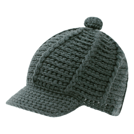 Decky Crocheted Reggae Cap | Decky 624 Charcoal OSFM Hats