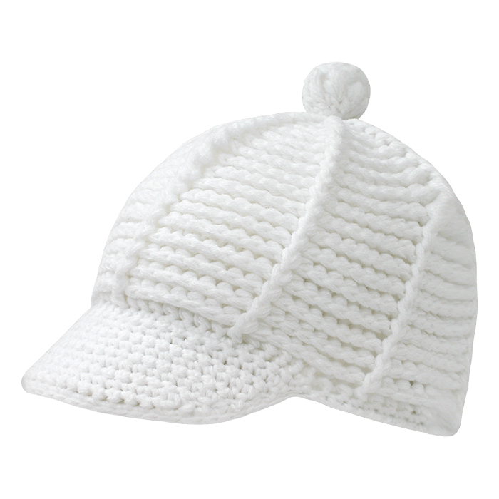 Decky Crocheted Reggae Cap | Decky 624 White OSFM Hats