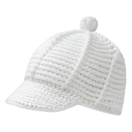 Decky Crocheted Reggae Cap | Decky 624 White OSFM Hats