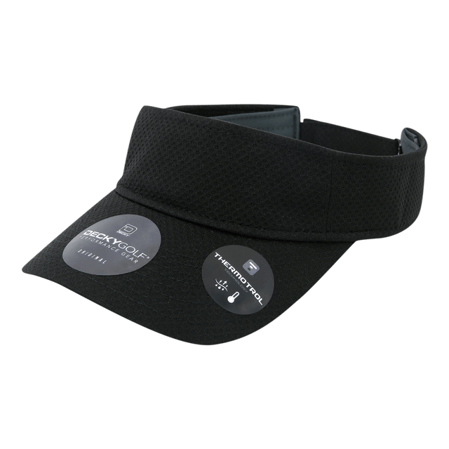 Decky Dimple Patterned Sun Visors | Decky 6204 Black OSFM Visors