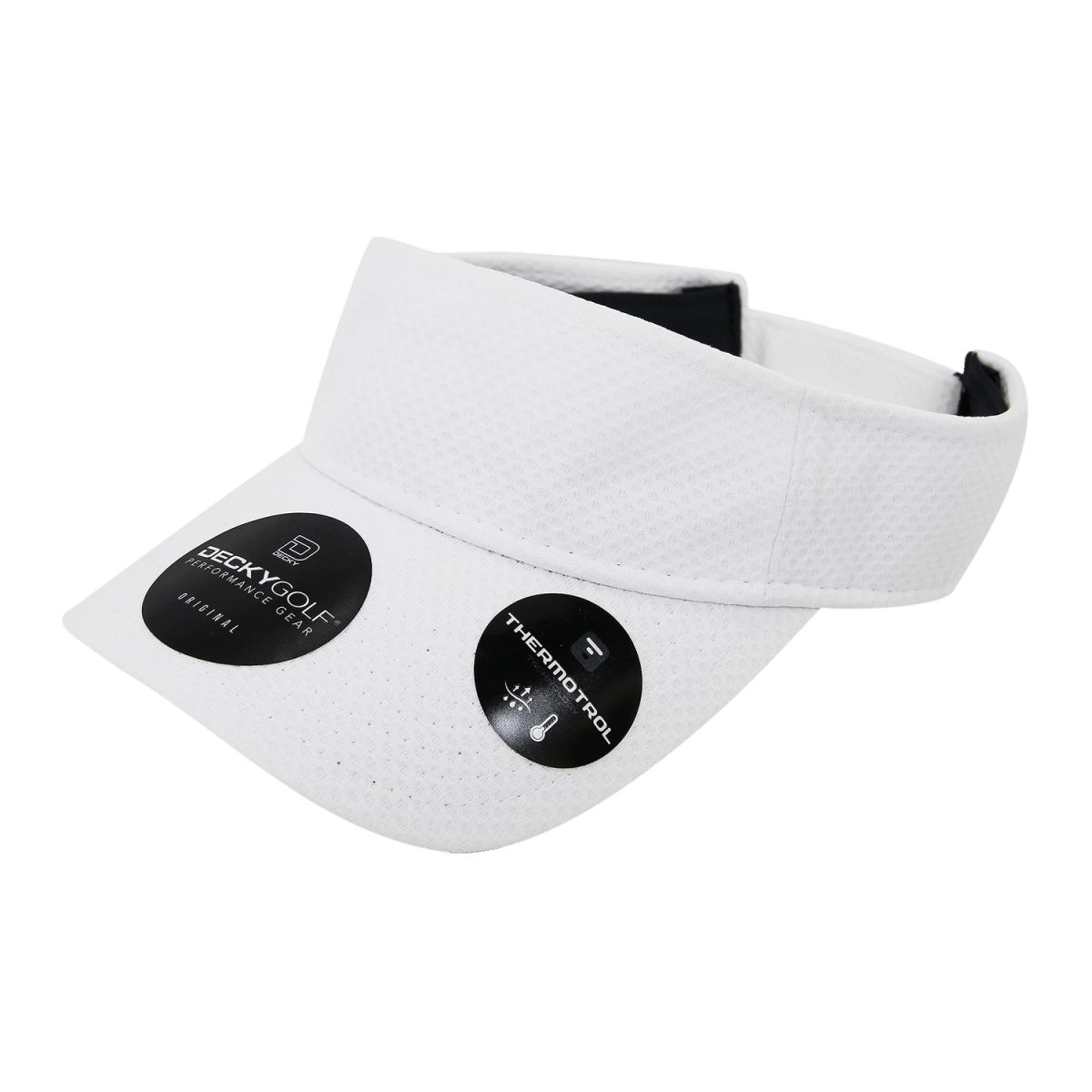 Decky Dimple Patterned Sun Visors | Decky 6204 White OSFM Visors
