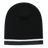 Decky Double Striped Beanie | Decky 8015 Blk/Wht/Cha OSFM Beanies