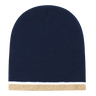 Decky Double Striped Beanie | Decky 8015 Nvy/Wht/Kha OSFM Beanies