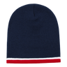 Decky Double Striped Beanie | Decky 8015 Nvy/Wht/Red OSFM Beanies