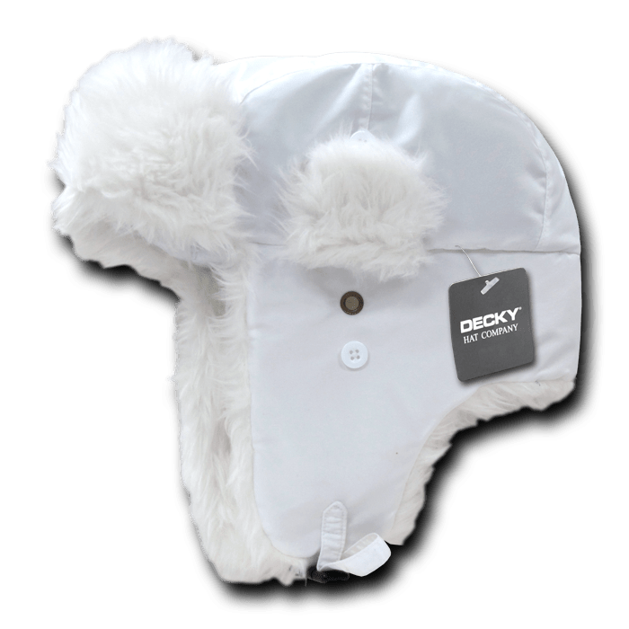 Decky Faux Fur Aviator Hat | Decky 777 White L/XL Hats