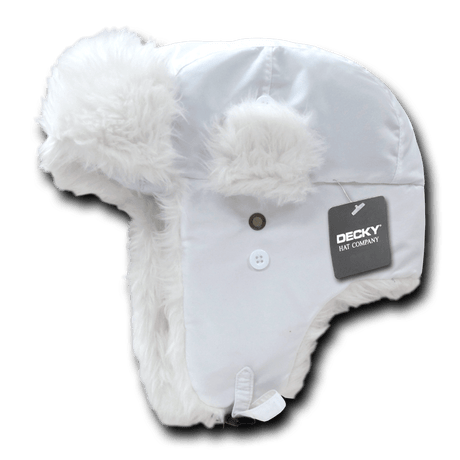 Decky Faux Fur Aviator Hat | Decky 777 White L/XL Hats