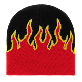 Decky Fire Beanie | Decky 8003 Black/Red/Yellow OSFM Beanies