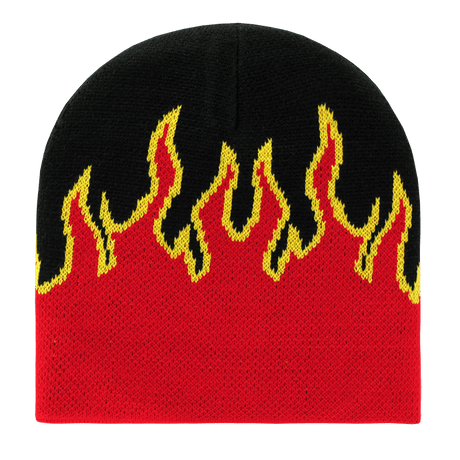 Decky Fire Beanie | Decky 8003 Black/Red/Yellow OSFM Beanies