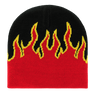 Decky Fire Beanie | Decky 8003 Black/Red/Yellow OSFM Beanies