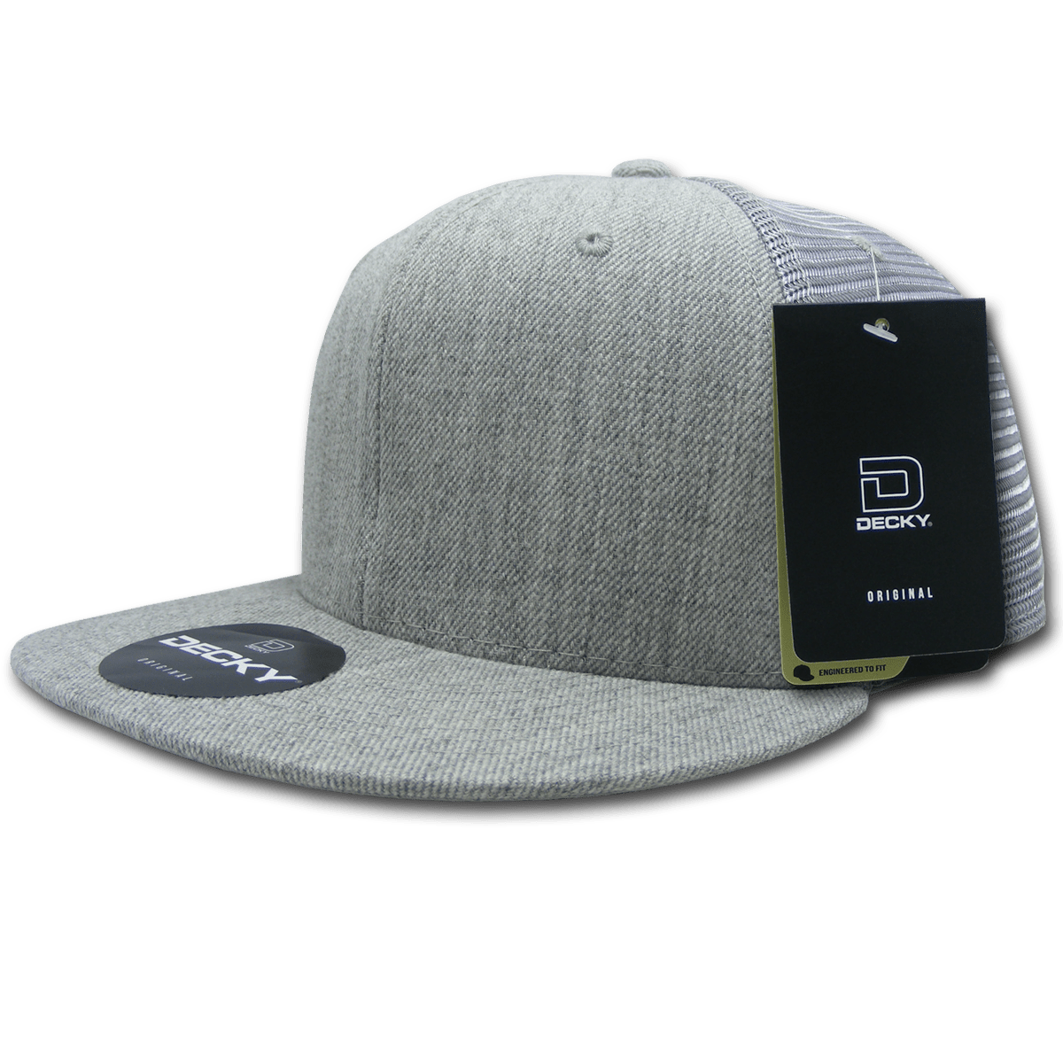 Decky Fitted Cotton Trucker Cap | Decky 1075 H. Grey 6 7/8 Hats