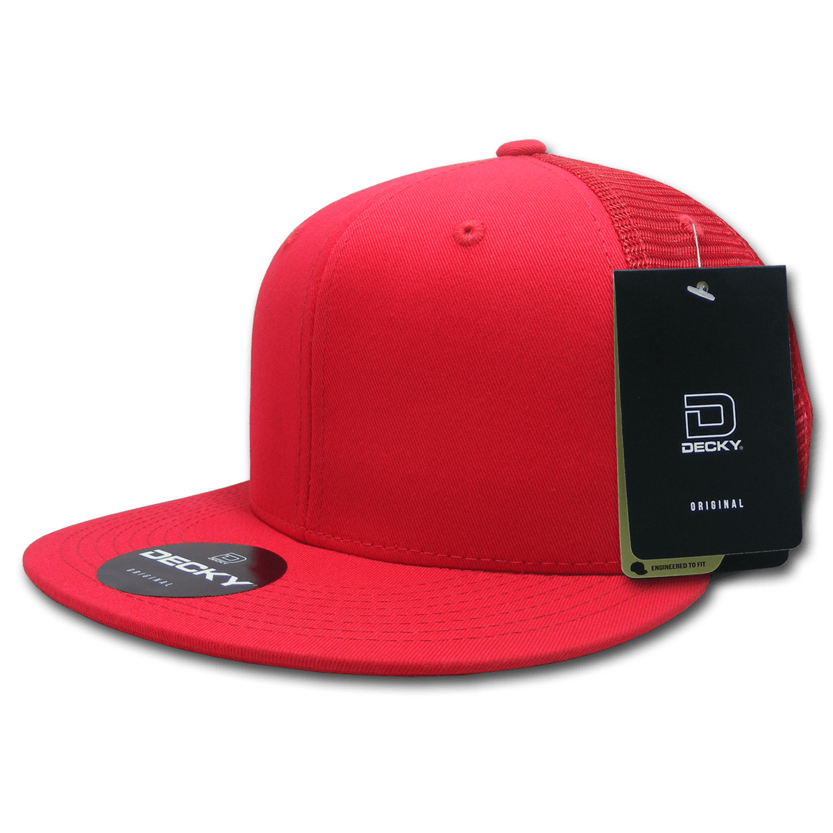 Decky Fitted Cotton Trucker Cap | Decky 1075 Red 6 7/8 Hats