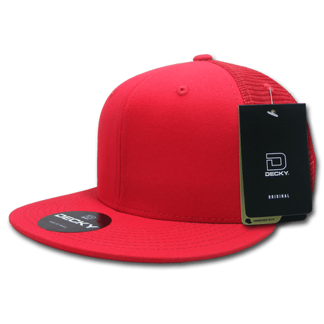 Decky Fitted Cotton Trucker Cap | Decky 1075 Red 6 7/8 Hats