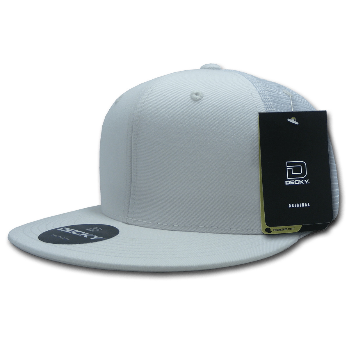 Decky Fitted Cotton Trucker Cap | Decky 1075 White 6 7/8 Hats