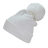 Decky Giant Pom Beanies | Decky 689 White OSFM Beanies