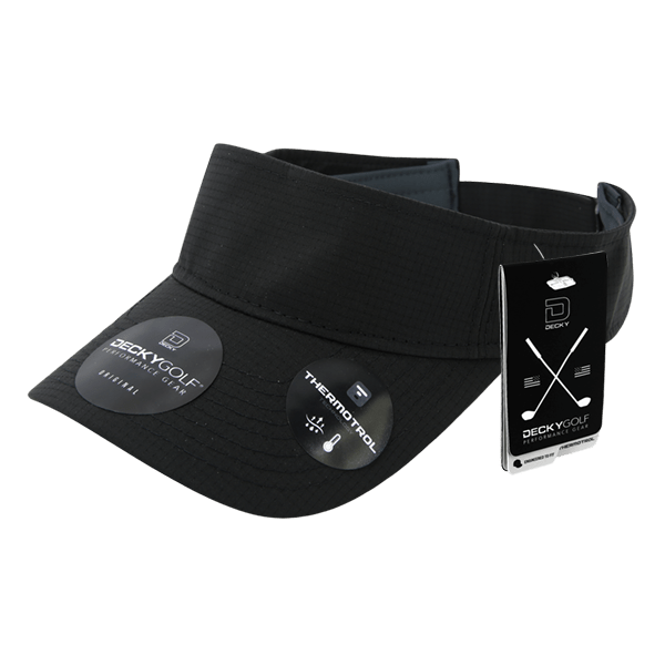 Decky Grid H2O Sun Visors | Decky 7104 Black OSFM Visors