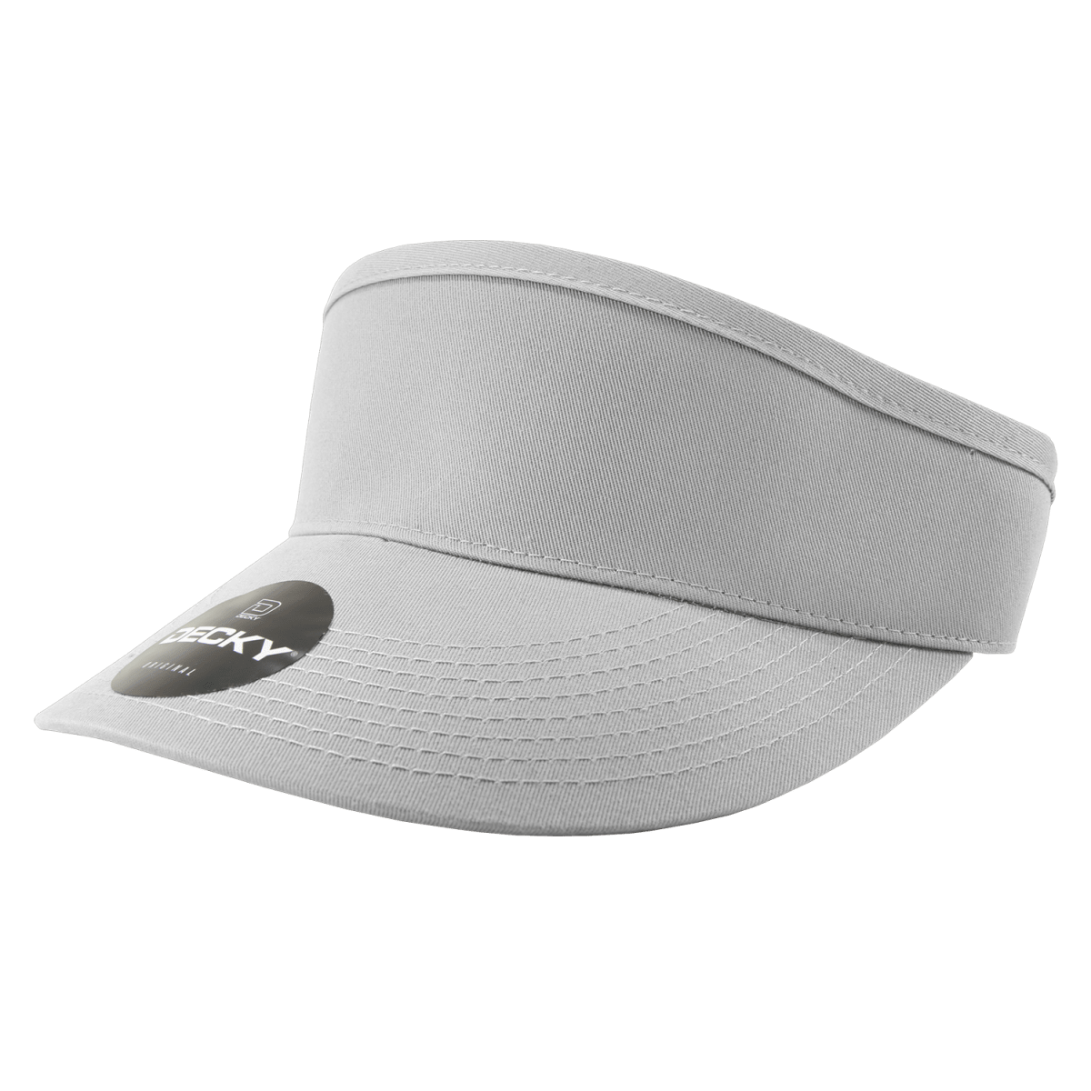 Decky High Profile Cotton Visors | Decky 3015 Grey OSFM Visors