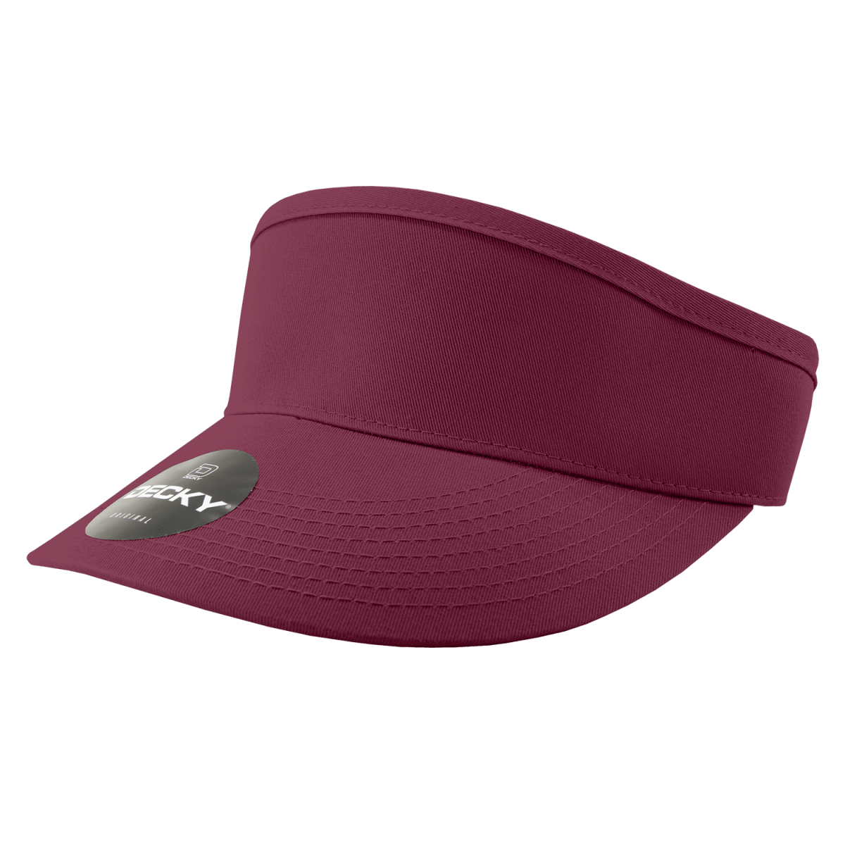 Decky High Profile Cotton Visors | Decky 3015 Maroon OSFM Visors