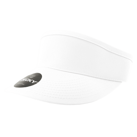 Decky High Profile Cotton Visors | Decky 3015 White OSFM Visors
