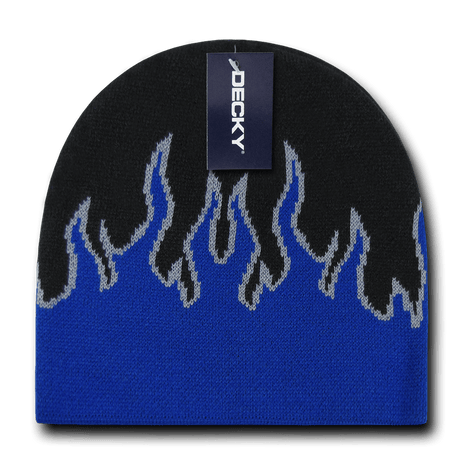 Decky Kids Fire Beanies | Decky 9055 Black/Blue/Grey OSFM Beanies