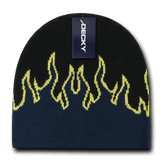 Decky Kids Fire Beanies | Decky 9055 Black/Navy/Yellow OSFM Beanies