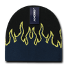 Decky Kids Fire Beanies | Decky 9055 Black/Navy/Yellow OSFM Beanies