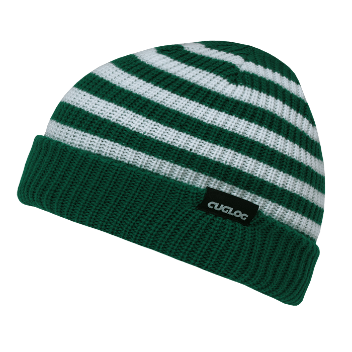 Decky Kilimanjaro Striped Beanie | Decky K005 Emerald/Wht OSFM Beanies