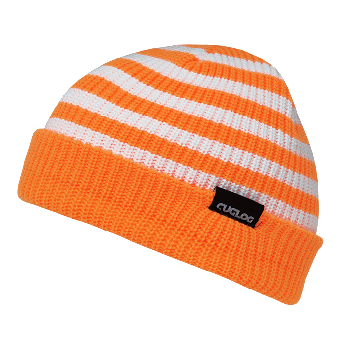 Decky Kilimanjaro Striped Beanie | Decky K005 Orange/Wht OSFM Beanies