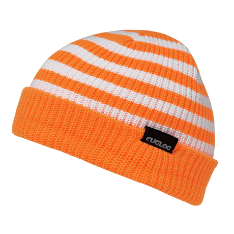 Decky Kilimanjaro Striped Beanie | Decky K005 Orange/Wht OSFM Beanies