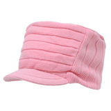 Decky Knitted Flat Top Cap w/ Visor | Decky 615 Pink OSFM Visors