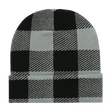 Decky Long Plaid Beanie | Decky 8027 Black OSFM Beanies