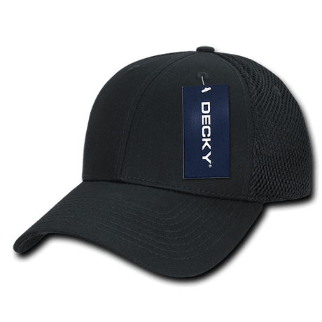 Decky Low Crown Air Mesh Baseball Cap | Decky 204 BLK/BLK OSFM Hats