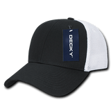 Decky Low Crown Air Mesh Baseball Cap | Decky 204 BLK/WHT OSFM Hats