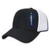 Decky Low Crown Air Mesh Baseball Cap | Decky 204 BLK/WHT OSFM Hats