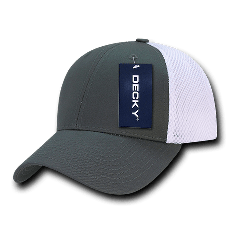 Decky Low Crown Air Mesh Baseball Cap | Decky 204 CHA/WHT OSFM Hats