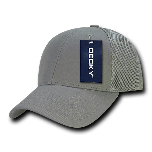 Decky Low Crown Air Mesh Baseball Cap | Decky 204 GRY/GRY OSFM Hats