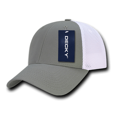 Decky Low Crown Air Mesh Baseball Cap | Decky 204 GRY/WHT OSFM Hats