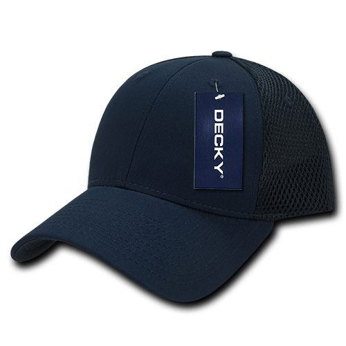 Decky Low Crown Air Mesh Baseball Cap | Decky 204 NVY/NVY OSFM Hats