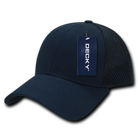 Decky Low Crown Air Mesh Baseball Cap | Decky 204 NVY/NVY OSFM Hats